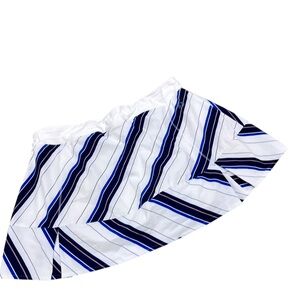 Task performance blue, black, white striped Skort inside pocket in shorts large